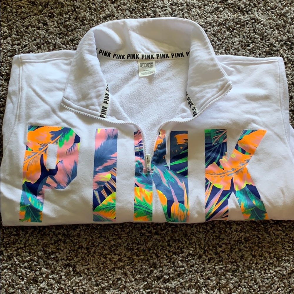 PINK Sweatshirt Half Zip